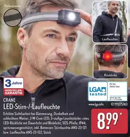 Aldi Nord CRANE LED-Stirn/Laufleuchte Angebot