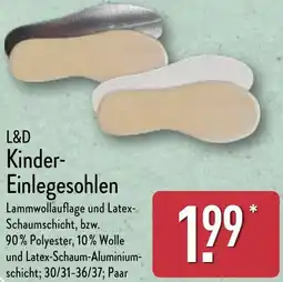 Aldi Nord L&D Kinder Einlegesohlen Angebot