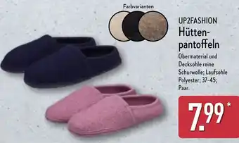 Aldi Nord UP2FASHION Hüttenpantoffeln Angebot