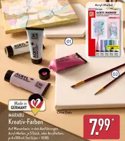 Aldi Nord MARABU Kreativ-Farben Angebot