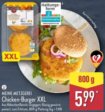 Aldi Nord MEINE METZGEREI Chicken-Burger XXL Angebot