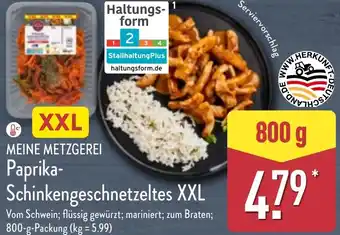 Aldi Nord MEINE METZGEREI Paprika Schinkengeschnetzeltes XXL Angebot