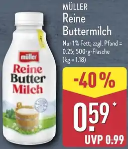 Aldi Nord MÜLLER Reine Buttermilch Angebot