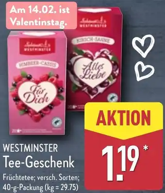 Aldi Nord WESTMINSTER Tee-Geschenk Angebot