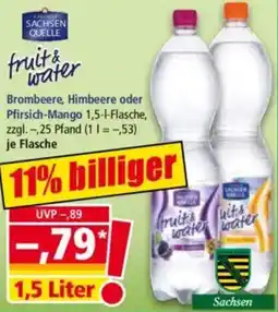 Norma SACHSEN QUELLE fruit& water Angebot