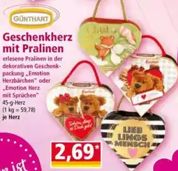 Norma GÜNTHART Geschenkherz mit Pralinen Angebot