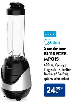 Aldi Nord Midea Standmixer BL1189CEE-MPO1S Angebot