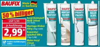 Norma BAUFIX Acryl-Dichtstoff Weiß Angebot