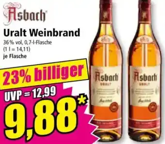 Norma Asbach Uralt Weinbrand Angebot