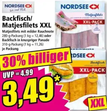 Norma NORDSEE Backfisch/ Matjesfilets XXL Angebot