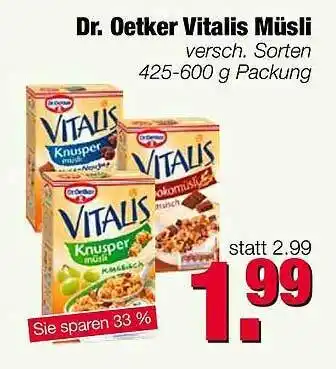 Edeka Scherer Dr. Oetker Vitalis Müsli Angebot