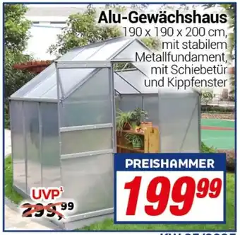 CENTERSHOP Alu-Gewächshaus Angebot