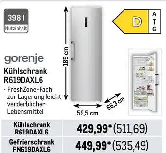 METRO gorenje Kühlschrank R619DAXL6 Angebot