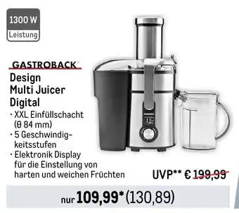 METRO GASTROBACK Design Multi Juicer Digital Angebot