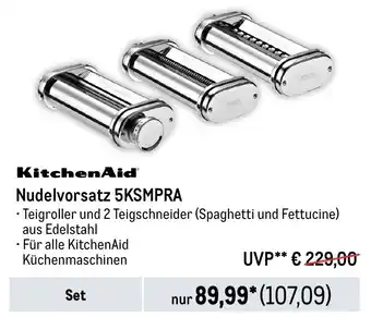 METRO KitchenAid Nudelvorsatz 5KSMPRA Angebot