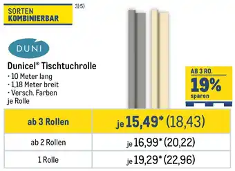 METRO DUNI Dunicel Tischtuchrolle Angebot