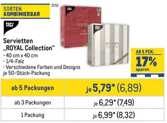 METRO PAP* STAR Servietten ,,ROYAL Collection" Angebot