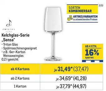 METRO ZWIESEL GLAS Kelchglas-Serie „Sensa“ Angebot