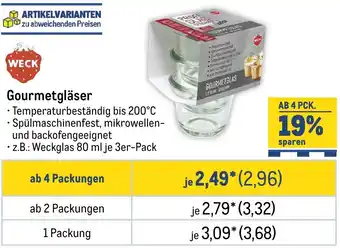 METRO WECK Gourmetgläser Angebot