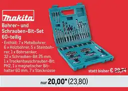 METRO Makita Bohrer- und Schrauben-Bit-Set 60-teilig Angebot