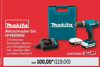 METRO Makita Akkuschrauber Set HP488DWAE Angebot