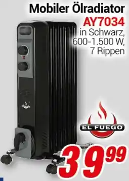 CENTERSHOP EL FUEGO Mobiler Ölradiator AY7034 Angebot