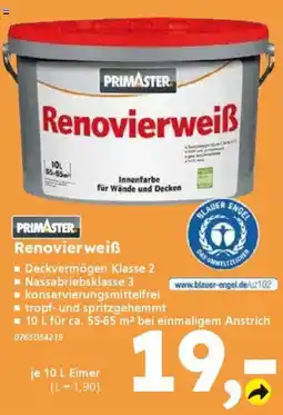 Globus Baumarkt PRIMASTER Renovier weiß Angebot