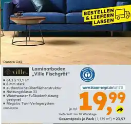 Globus Baumarkt ville. Laminatboden „Ville Fischgrät“ Angebot