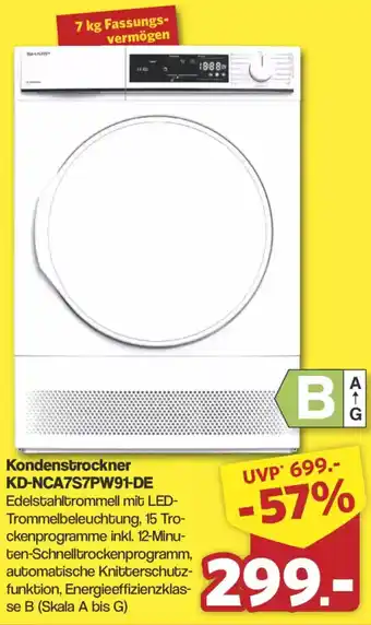 Famila Nord West SHARP Kondenstrockner KD-NCA7S7PW91-DE Angebot