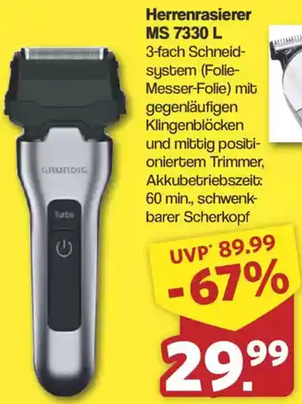 Famila Nord West GRUNDIG Herrenrasierer MS 7330 L Angebot