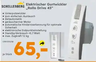 Globus Baumarkt SCHELLENBERG Elektrischer Gurtwickler ,,Rollo Drive 45" Angebot