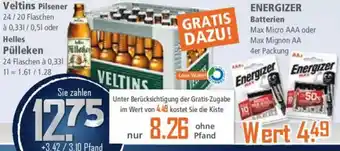 Klaas und Kock Veltins Pilsener oder Helles Pülleken Angebot