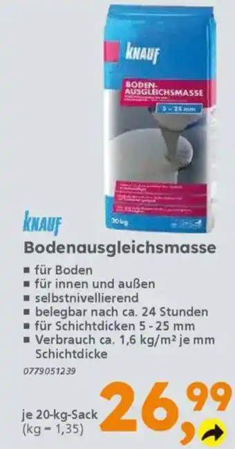 Globus Baumarkt KNAUF Bodenausgleichsmasse Angebot