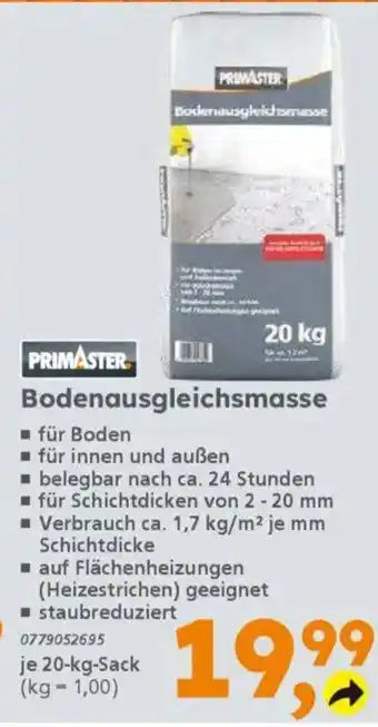 Globus Baumarkt PRIMASTER Bodenausgleichsmasse Angebot