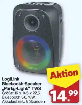 Famila Nord West LogiLink Bluetooth-Speaker ,,Party-Light" TWS Angebot