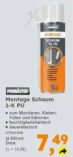 Globus Baumarkt PRIMASTER Montage Schaum 1-K PU Angebot