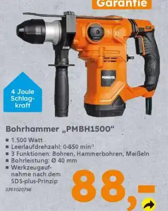 Globus Baumarkt PRIMASTER Bohrhammer „,PMBH1500" Angebot