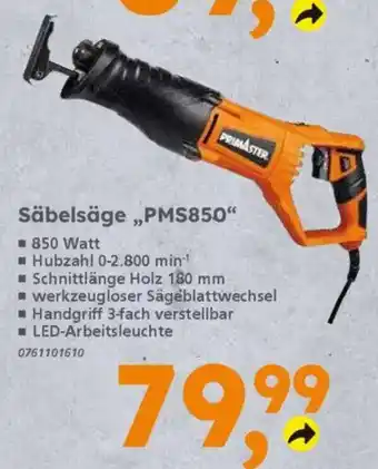 Globus Baumarkt PRIMASTER Säbelsäge „PMS850" Angebot