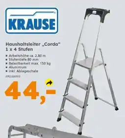 Globus Baumarkt KRAUSE Haushaltsleiter „Corda" 1 x 4 Stufen Angebot