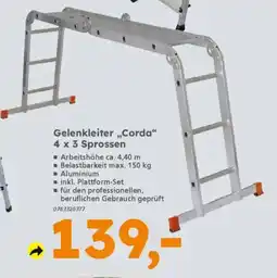 Globus Baumarkt KRAUSE Gelenkleiter,,Corda" 4 x 3 Sprossen Angebot