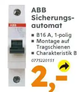 Globus Baumarkt ABB Sicherungsautomat Angebot