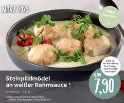 XXXLutz Steinpilzknödel an weißer Rahmsauce Angebot