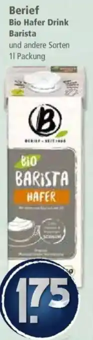 Klaas und Kock Berief Bio Hafer Drink Barista Angebot