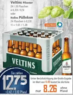 Klaas und Kock Veltins Pilsener oder Helles Pülleken Angebot