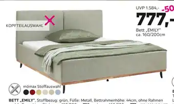 Mömax Bett „emily“ Angebot