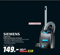 MediaMarkt Siemens vsq5x1238 bodenstaubsauger mit beutel Angebot