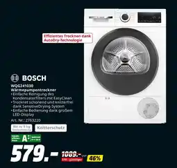 MediaMarkt Bosch wqg241030 wärmepumpentrockner Angebot