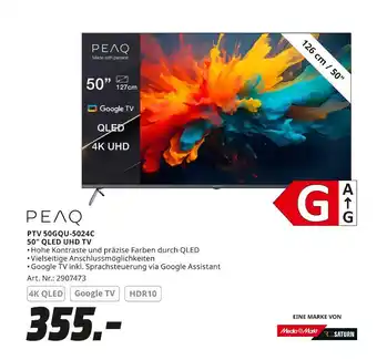 MediaMarkt Peaq 50 qled uhd tv Angebot