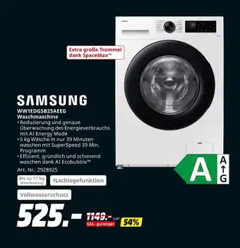 MediaMarkt Samsung ww1edg5b25aeeg waschmaschine Angebot