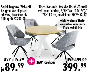 Möbel Boss Stuhl lugano oder tisch kasimir Angebot